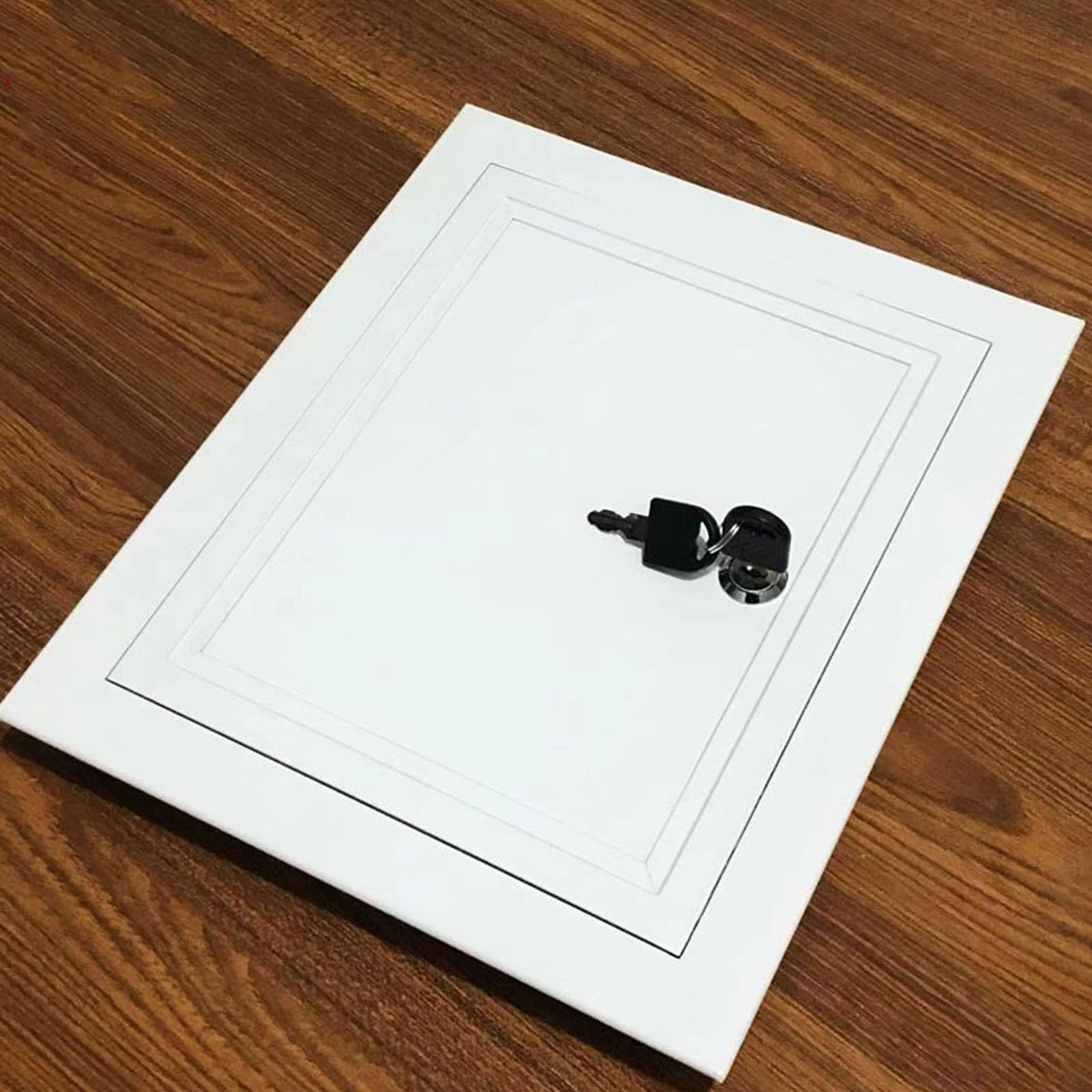 Lockable Access Panel for Drywall Aluminum Plumbing Hatch Attic Door White Electricity Wall Hole Cover Plate Heating Inspection(70x90cm/28x35in)