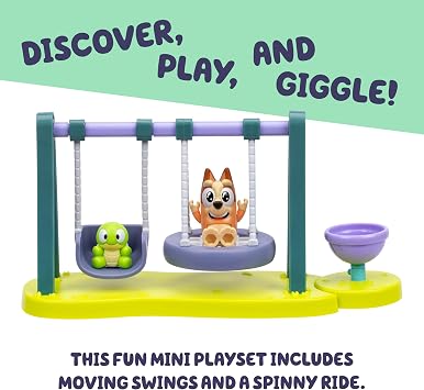 Bluey Turtleboy Backyard Playground Set Includes Bingo & Turtleboy Figures Playground Set for Backyards Involving Imaginative Play