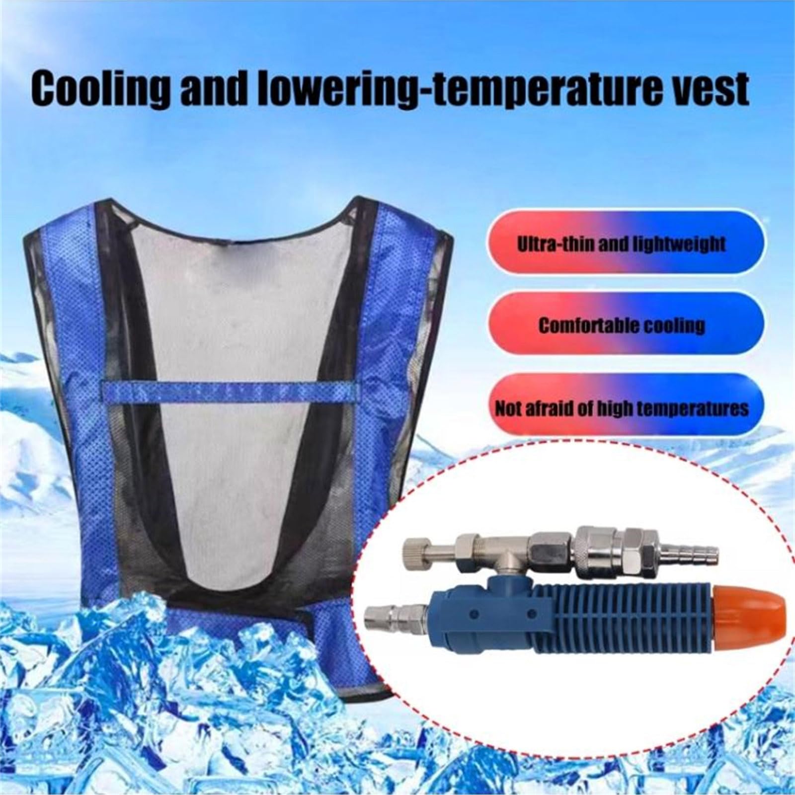 Gilet raffreddato compressa con tecnologia Vortexes Tube
