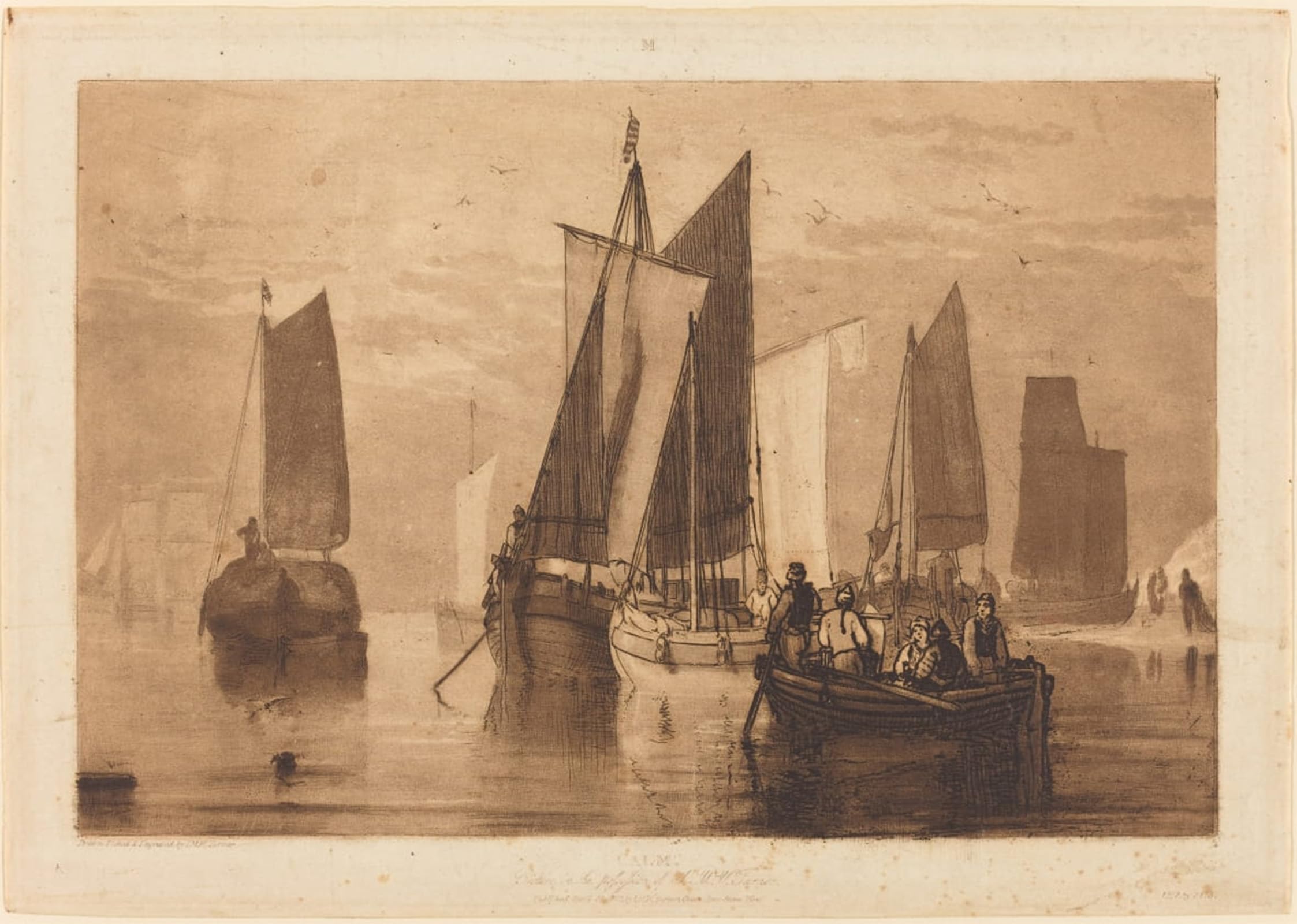 ARTXLXXBN Famous Prints Artwork Pictures Poster Painting Art Calm by Mallord William Turner Artwork Landscape Pictures for Home Decor 60x90cm
