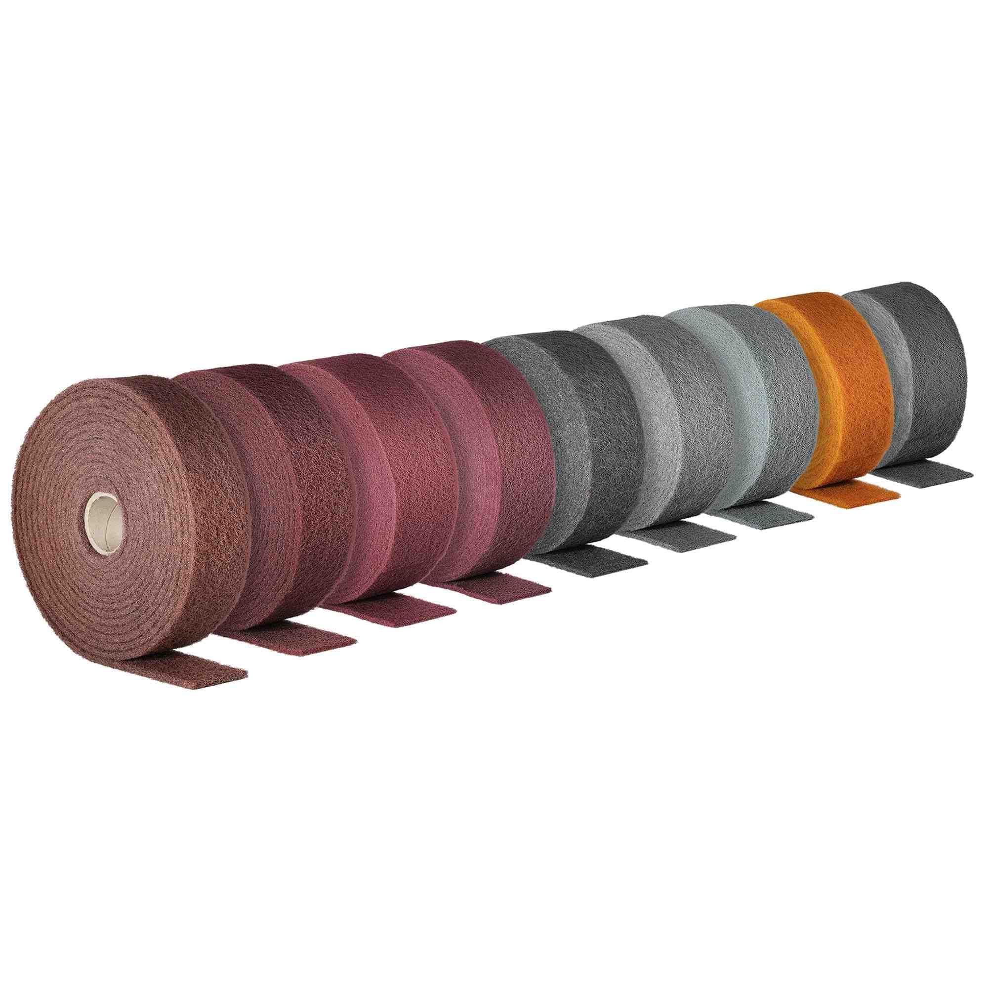Schleifvlies Rolle Schleifrolle Vlies Score Abrasives | 100 mm x 5 Meter | Korn/Feinheitsgrad medium