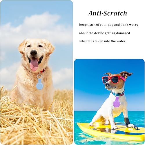 Miniatura 3 de Paquete de 2 soportes impermeables para AirTag, llavero de silicona suave, impermeable, compatible con Apple AirTag, funda protectora antiarañazos