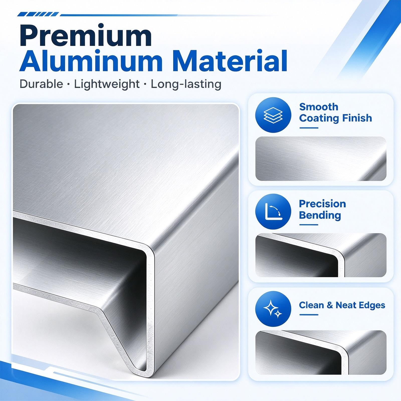 2 sztuki osłon muru z aluminium, pasuje do ścian o szerokości 12–25 cm
