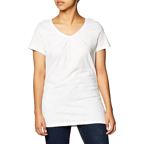 Hanes Women's Shirred V-Neck T-Shirt
