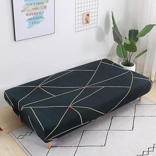 Miniatura 4 de ele ELEOPTION Funda elástica para sofá cama sin brazos, funda plegable para futón, tamaño completo, fundas protectoras de muebles impresos