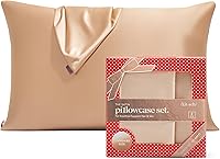 Vista 14 de Kitsch - Juego de 2 fundas de almohada de satén suave y refrescante, con cremallera, para cabello, piel y sueño de calidad, tamaño king de 19 x 36