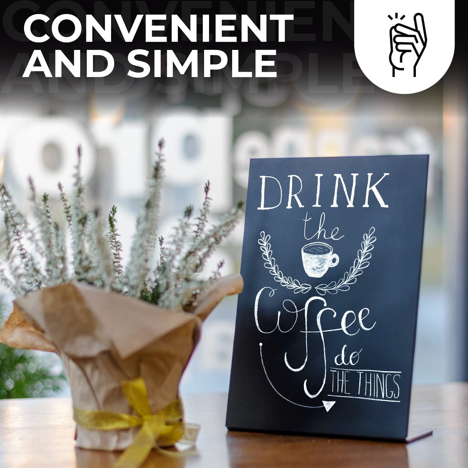 Snapklik.com : Mini Tabletop Chalkboard Sign A5 - Menu Chalkboard Stand ...