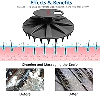 Vista 9 de INNERNEED Cepillo de ducha de silicona suave de grado alimenticio, con masajeador de cuero cabelludo, cepillo de champú, cuidado manual del cuero