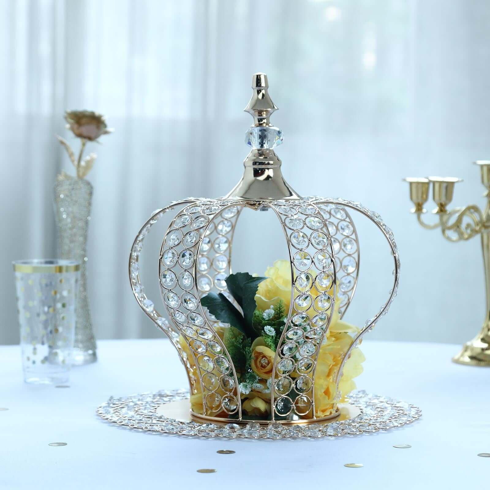 DECHOUS Vintage Gold Crown Cake Topper – 5 Inch Diameter, Matted Gold King Crown For Birthdays, Weddings & Parties - View #4