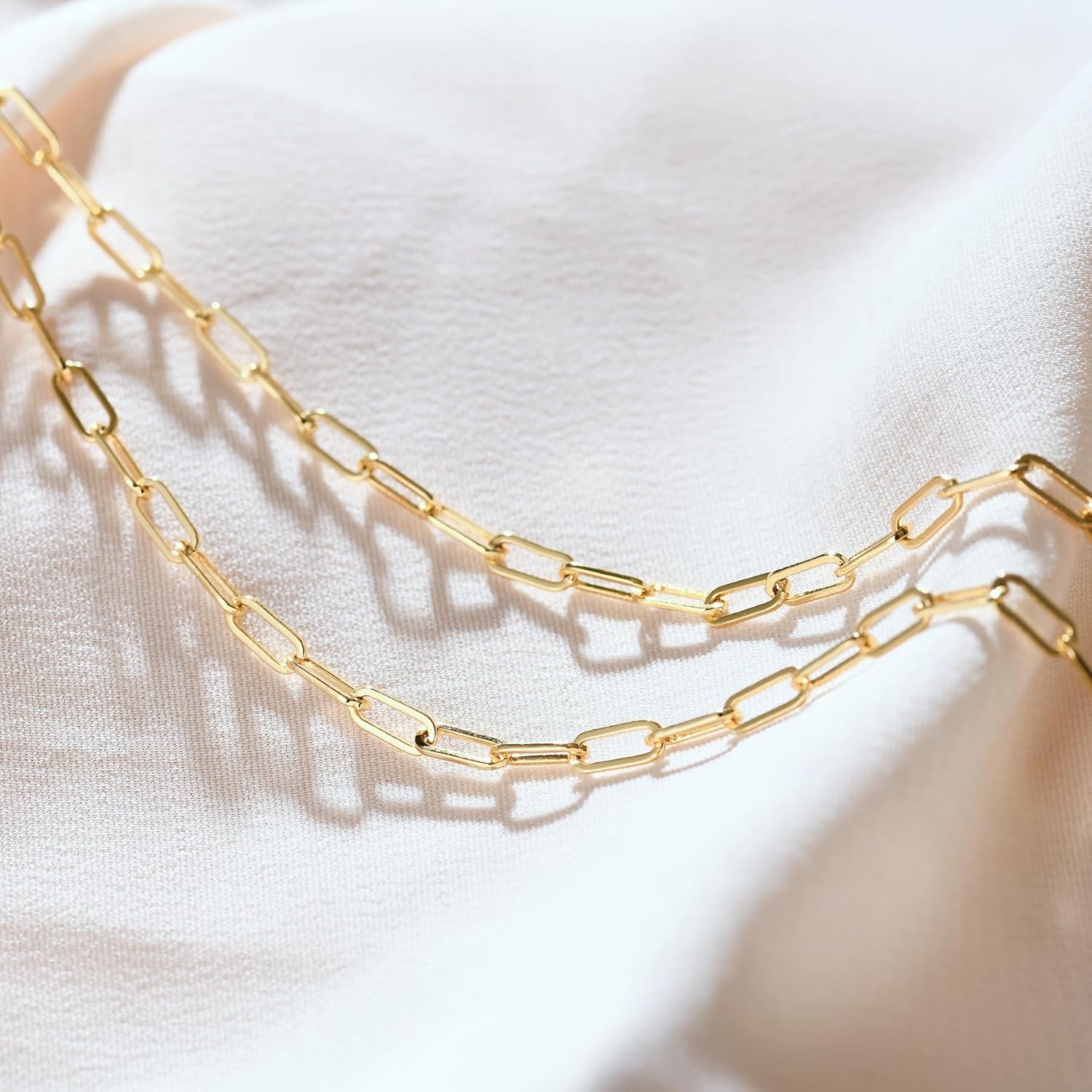 14K Gold Chain Necklaces 2.5mm Paperclip Chains for Women Trendy Non-tarnish Necklace Unisex Gold Jewelry Gifts Sweat Proof and Fade Resistant Lifetime Quality（18-24Inches） - Image 7