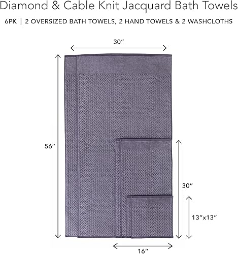 Vista 22 de Texere - Juego de toallas de baño de lujo 100% algodón orgánico jacquard de 21.66 oz/m², ultra suaves y absorbentes, calidad de hotel y spa Merlot