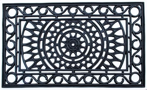 Imports Décor Felpudo de goma, 36 x 24 pulgadas, color blanco amanecer