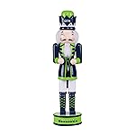 FOCO NFL Seattle Seahawks Team Logo 14 Holiday Nutcracker, Version 2, One Size