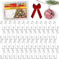 Japior 300 Pack Silver S-Shaped Christmas Ornament Hooks with Storage Box - Durable Rust-Resistant Hangers