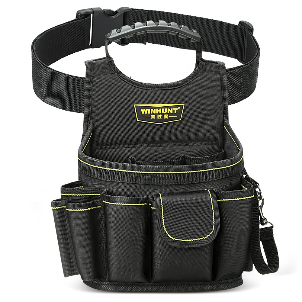 Ceinture Utilitaire Rangement Tablier Jardin Avec 8 Poches WINHUNT - Ceinture Outils Réglable Oxford | Bleu Ceinture Travail Robuste