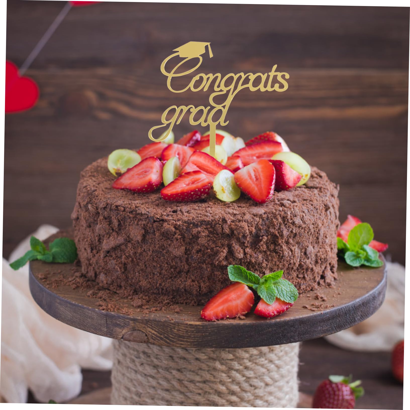 10 Pezzi Topper Per Cupcake A Forma Di Cappello Da Laurea – Decorazioni In Tessuto Non Tessuto Nero Per Festa Di Laurea - 3