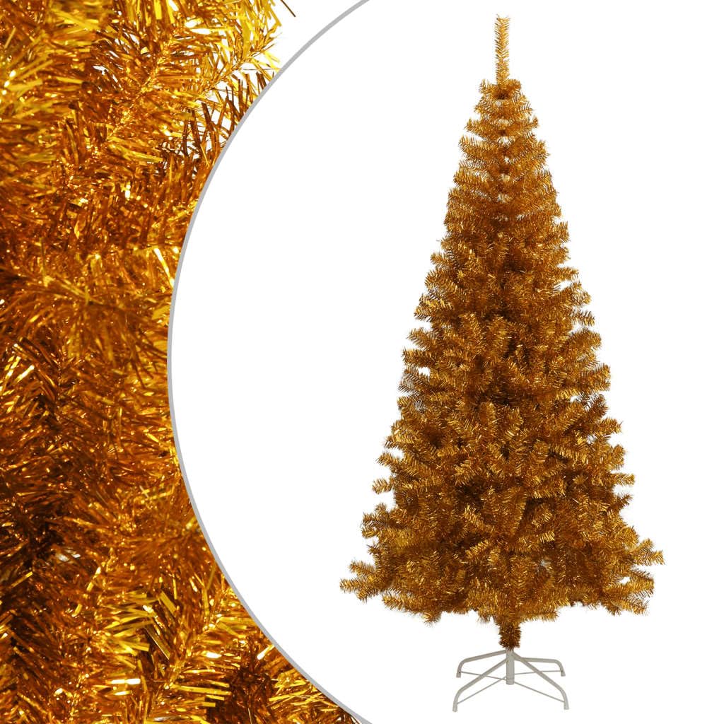 Árbol de Navidad artificial de 180 cm denso que ahorra espacio en tu piso