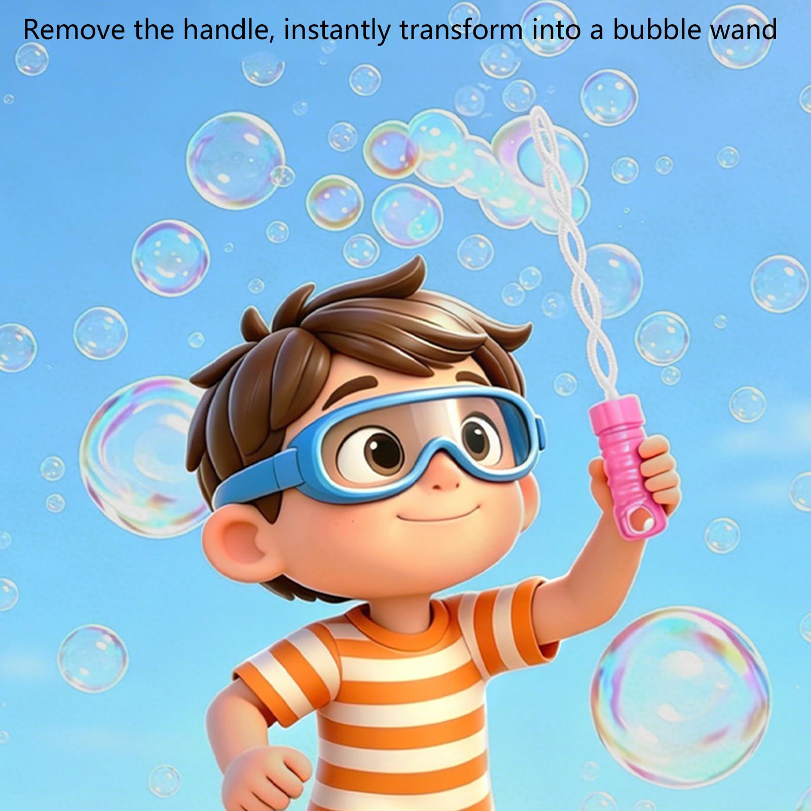 6 spruzzi d'acqua, spruzzi d'acqua, bacchetta magica con design 2 in 1, per feste in piscina, giochi per bambini