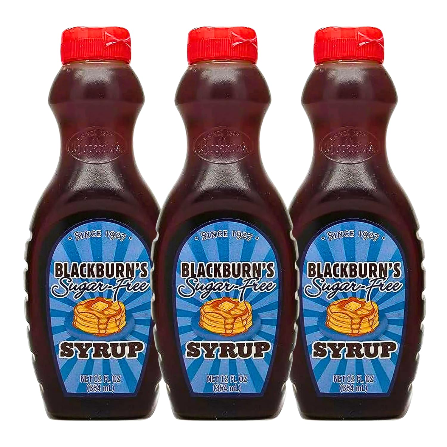Blackburns Sugar Free Pancake & Waffle Syrup 12 Oz (Pack of 3)