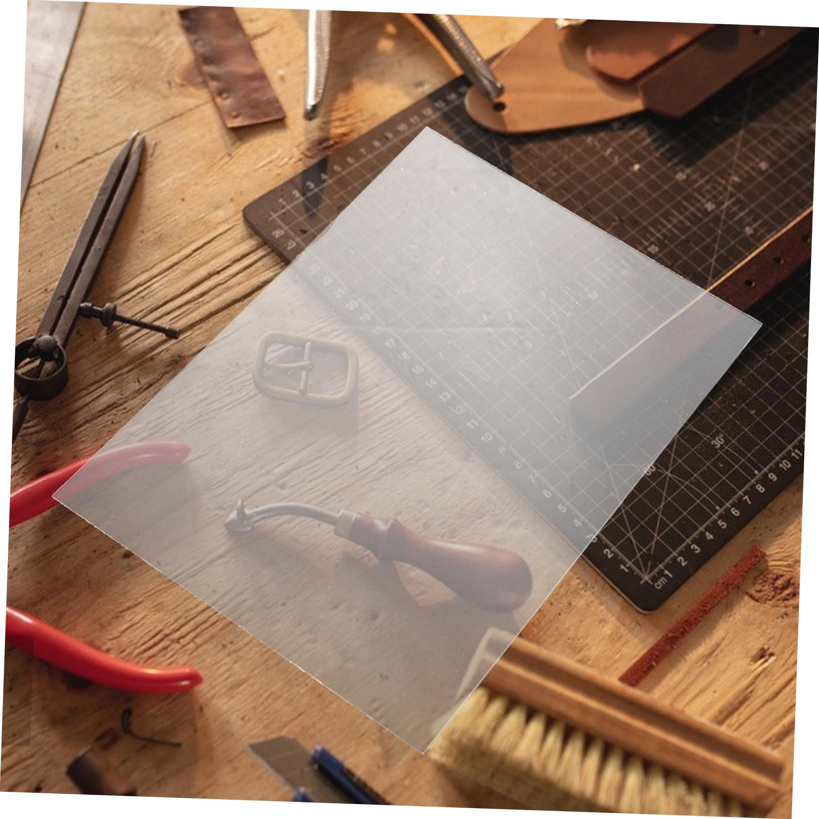 NAMOARLY 3pcs A4 Transparent PVC Sheet Large Photo Frame Plastic Sheet for DIY Projects Art Crafting