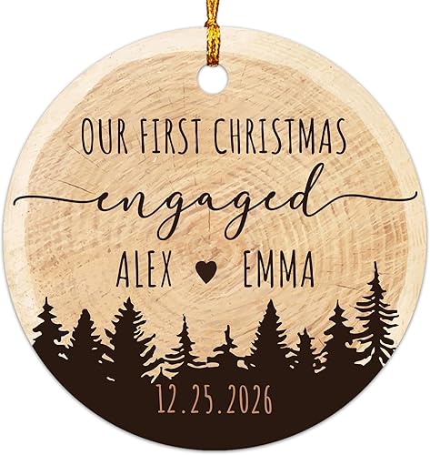 Miniatura 16 de BigTees ORN-BTG1000OR-DS15 - Adorno personalizado para el Sr. y la Sra. Adorno personalizado para el nombre del Sr. y la Sra. Primero como pareja