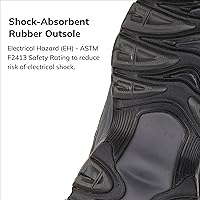 Vista 3 de Skechers Zapatos de construcción Cankton con punta de acero para hombre, clasificación de peligro eléctrico, espuma viscoelástica Negro/Carbón