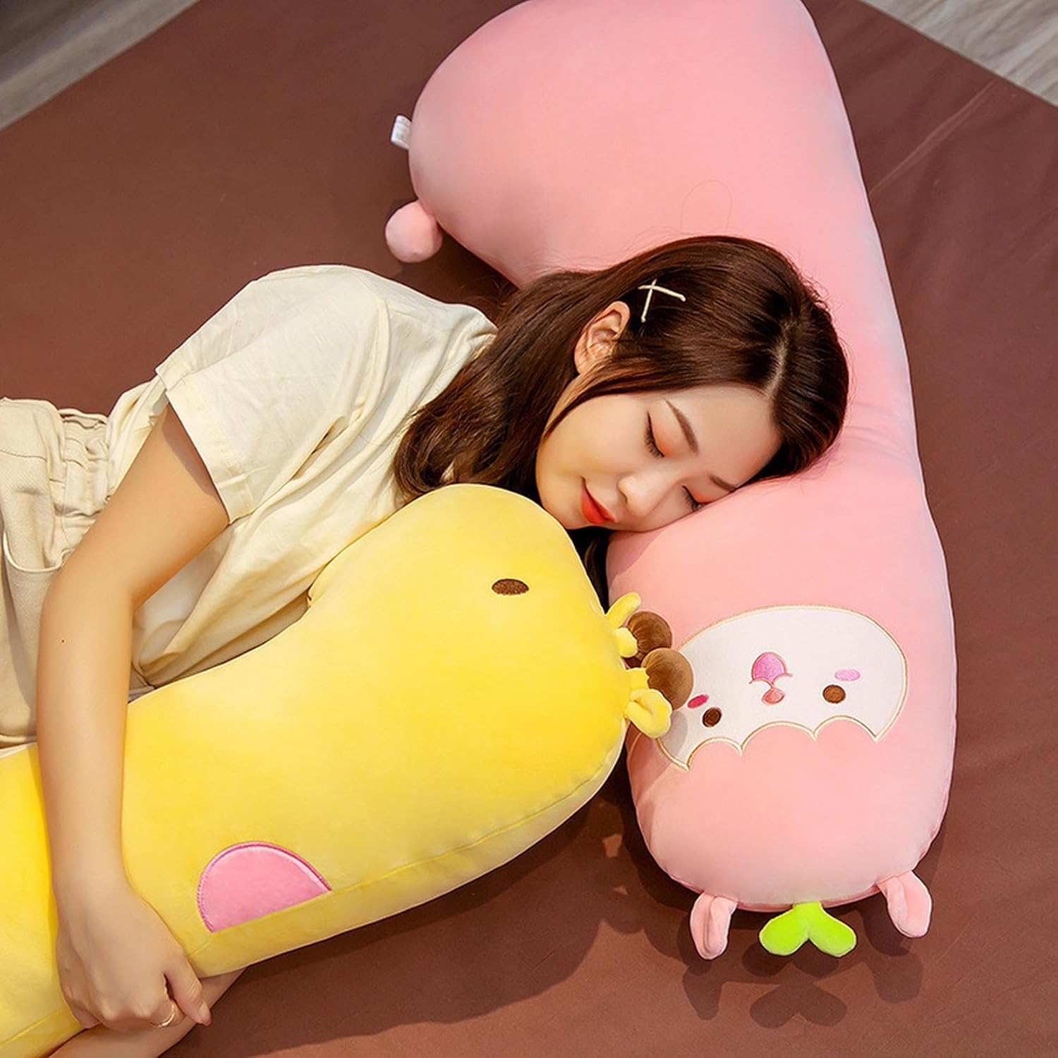 [BKVB] 抱き枕 横向き寝 クッション 洗える だきまくら ロングクッション 柔らかい 添い寝枕 かわいい ふわふわ 動物ぬいぐ