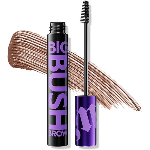 Urban Decay Big Bush Volumizing Tinted Eyebrow Gel, Waterproof, Smudge-Resistant, Flake-Resistant, Buildable Brow Gel Fibers, Long-lasting, Up to 24 HR Hold, Nourishing Castor Oil, Vegan - 0.19 fl oz