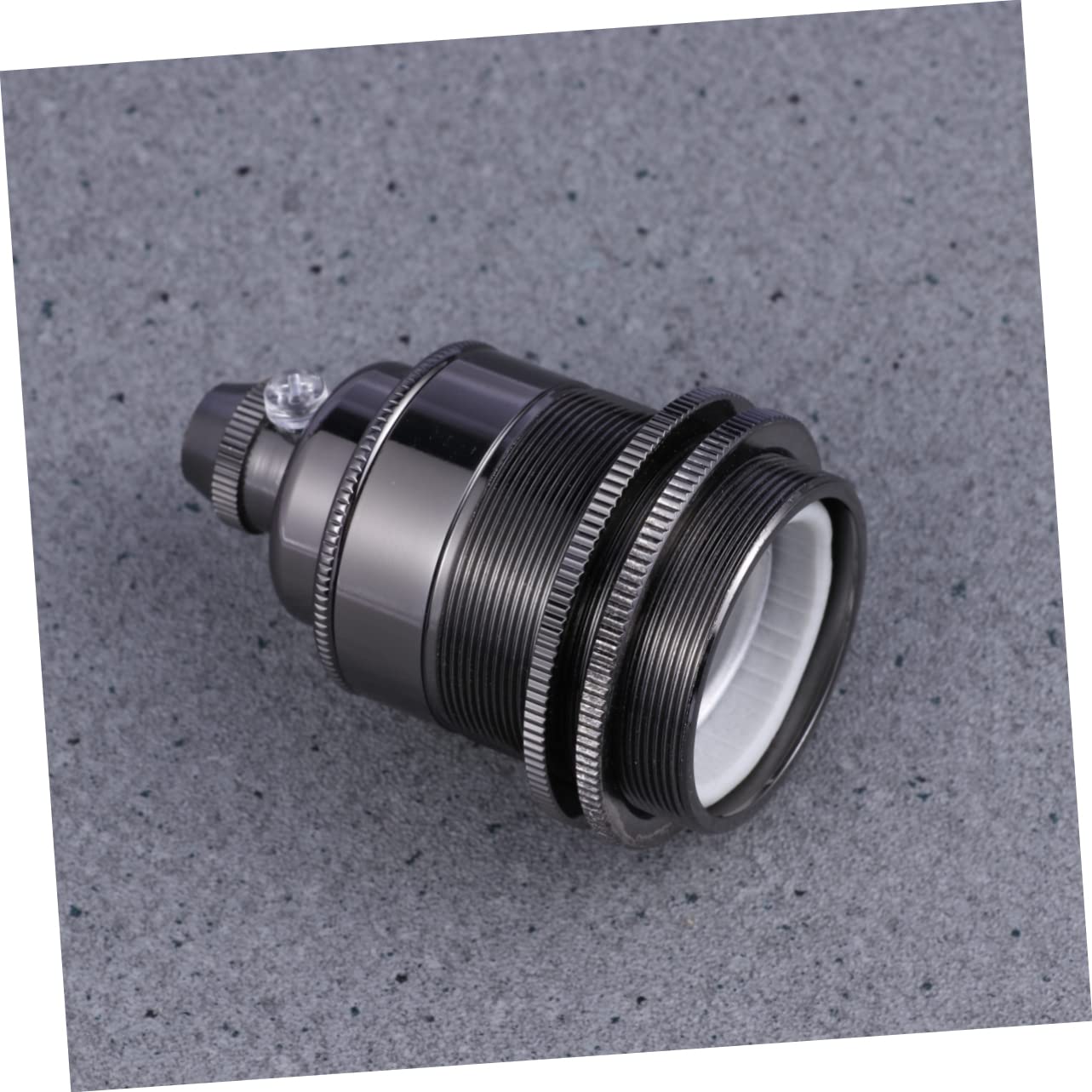HOMSFOU Portalampada E27 in Metallo Adattatore Universale Nero Isolato in Ceramica Per Lampadine Da 110 Lampadine Compatibile Con Lampade A Sospensione.