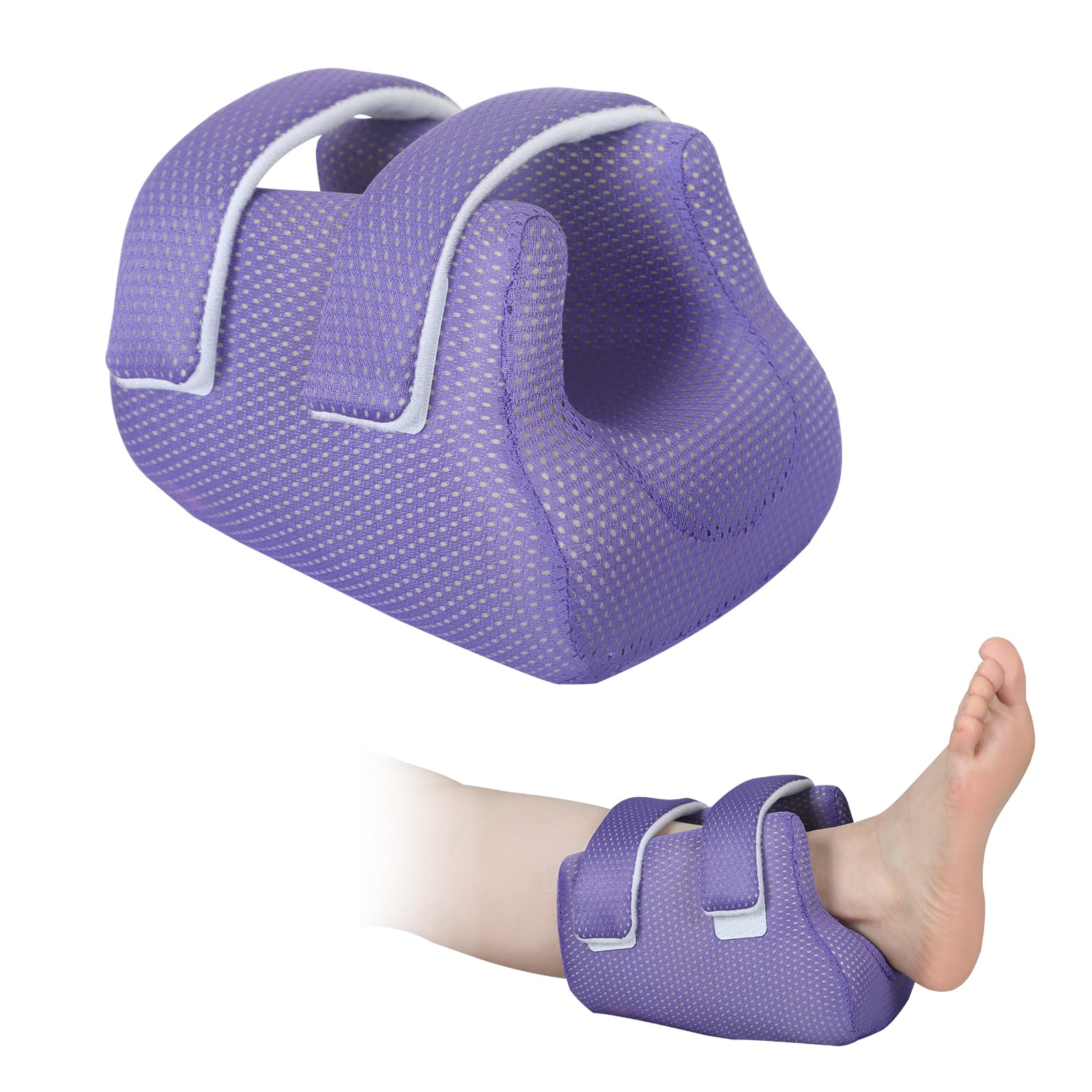 Protector de talón, cojín para úlceras por presión, protección del talón, almohada de cuña para pacientes postrados en cama, protectores de talón para dolor de talón