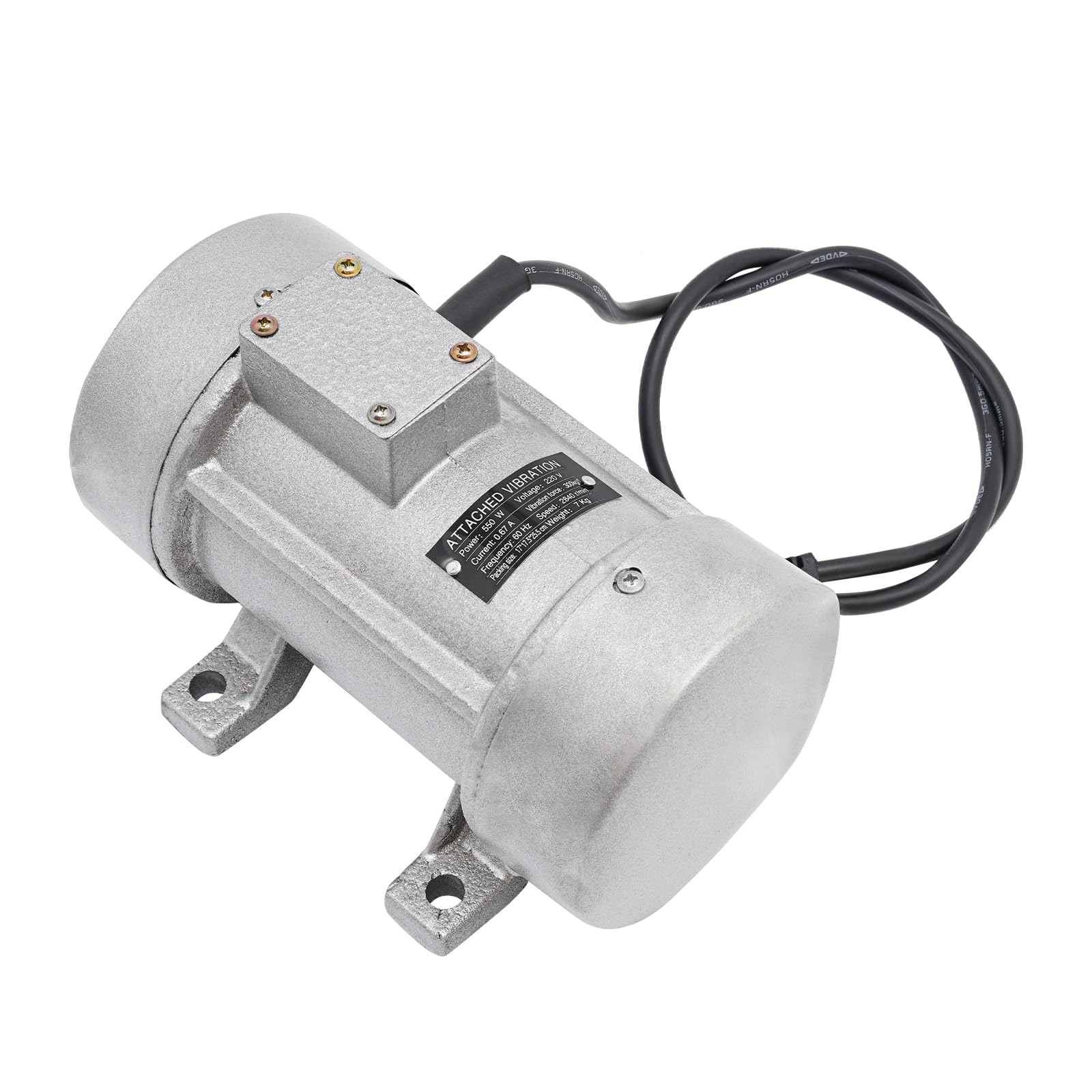 Vibrationsmotor, 550W 220V Rüttelmotor Vibrationsmotor mit Netzkabel, 2840r/min Vibration Motor für Betonmischer Bau Mining Metallurgy Coal Electricity