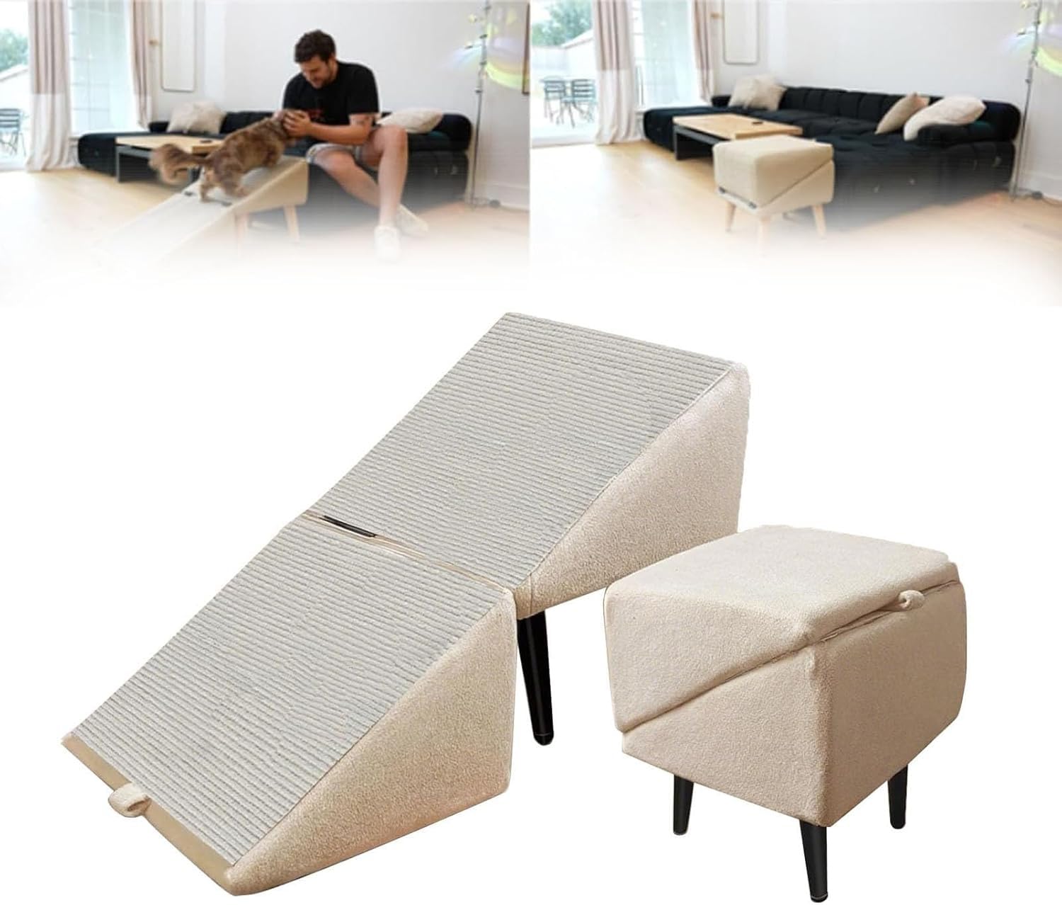 Rampe pour chien en bois massif, meuble ottomane haut de gamme 80kg