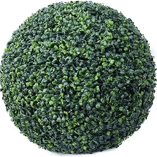 Makeup Toy Artificial Topiary Ball Indoor Outdoor Fake Boxwood Plant Decorative Balls Faux Plants Garden Spheres Artificial Grass Dome Ball Plants Grass Ball Artificial Leaf Topiary Ball (45cm)