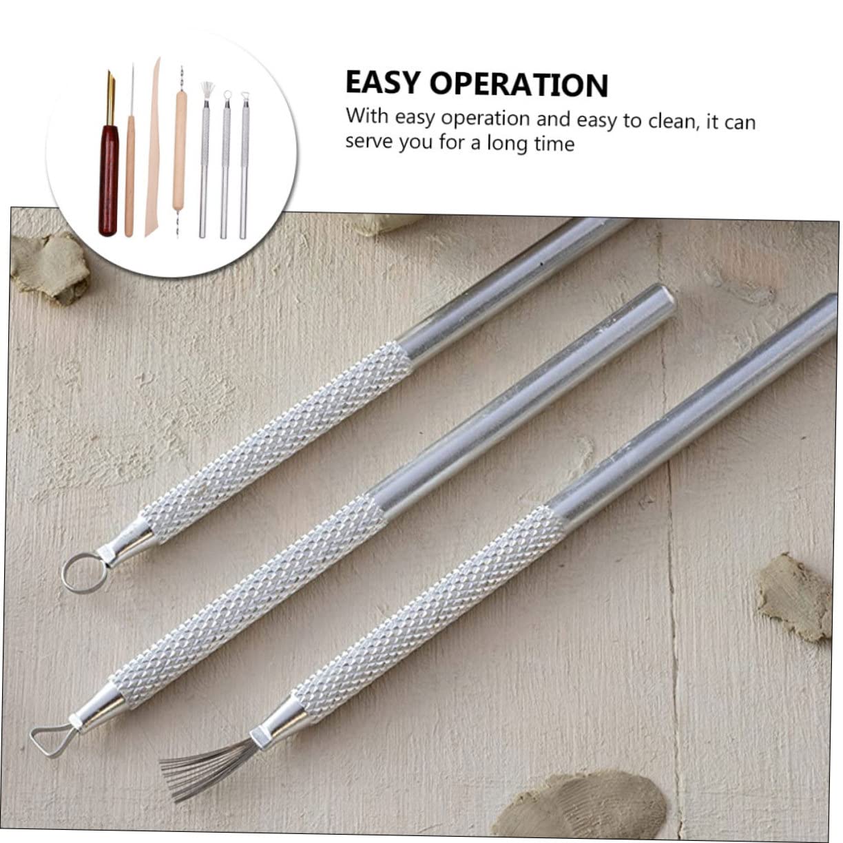 DOITOOL Juego De 3 Herramientas Para Esculpir Arcilla Tallado Cerámica Modelado Inicio Trabajo Horno Hornear Arcilla Herramientas Tallar Modelar Kit Esculpir Modelado