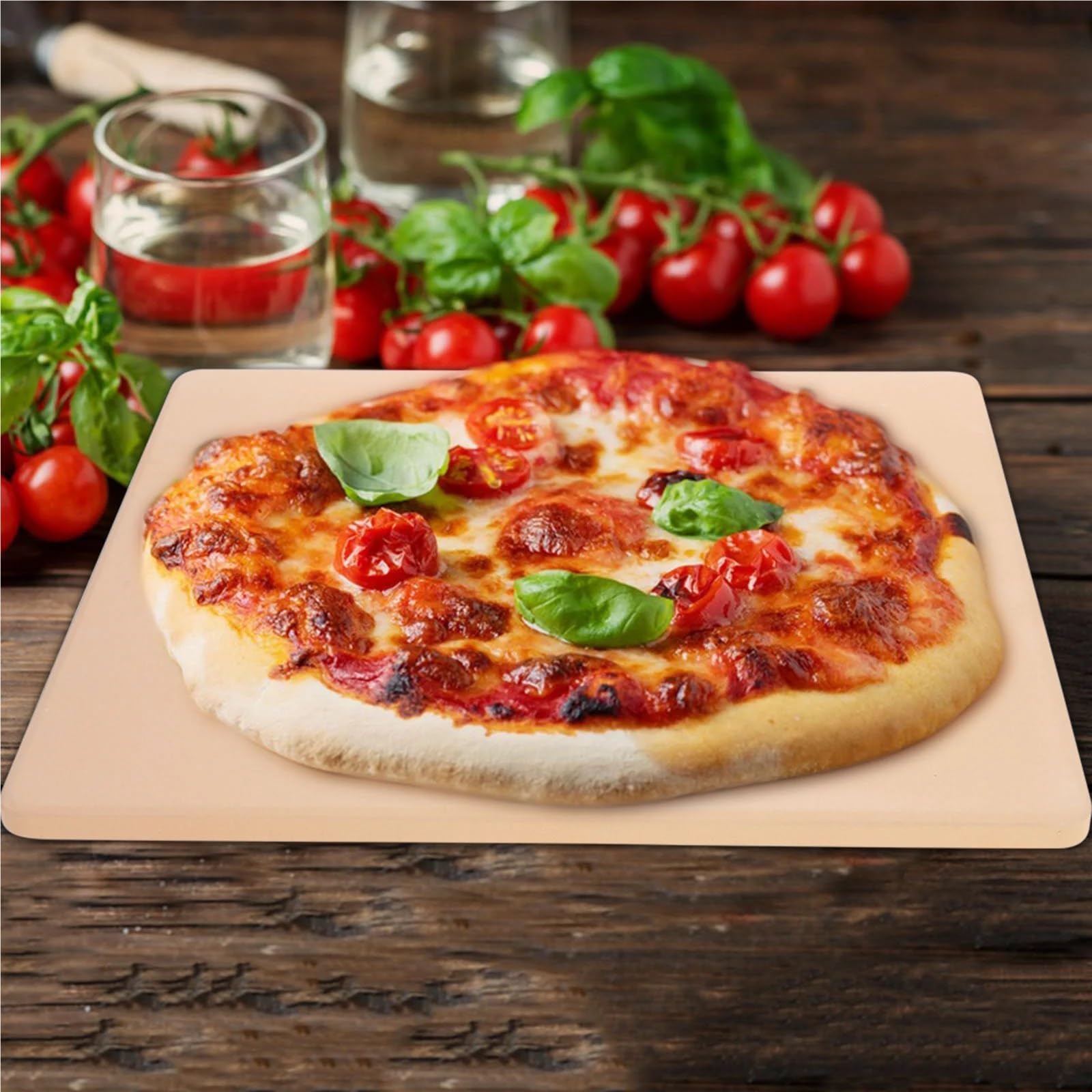 Teglia da forno for pane in pietra for suite, pizza fai te, cordierite quadrata, for cuocere utensili cucina Per Pizza Da Forno