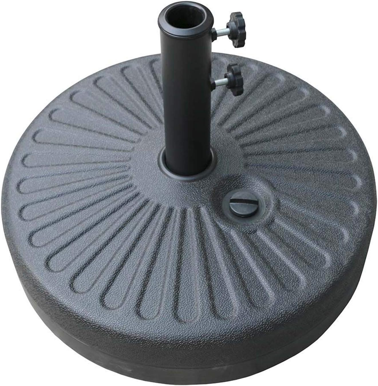 Homatz Parasol Base Umbrella Stand - Offset Patio Banana Parasol Base, cantilever parasol, Round Base Set, garden parasols, Easy-Fill Spouts with Water or Sand