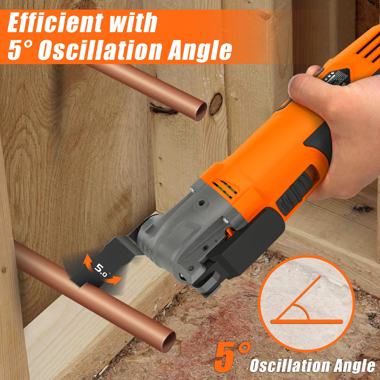 ENERTWIST 4.2 Amp Oscillating Multitool Kit with 33 PCS Accessories — Amazon image 6