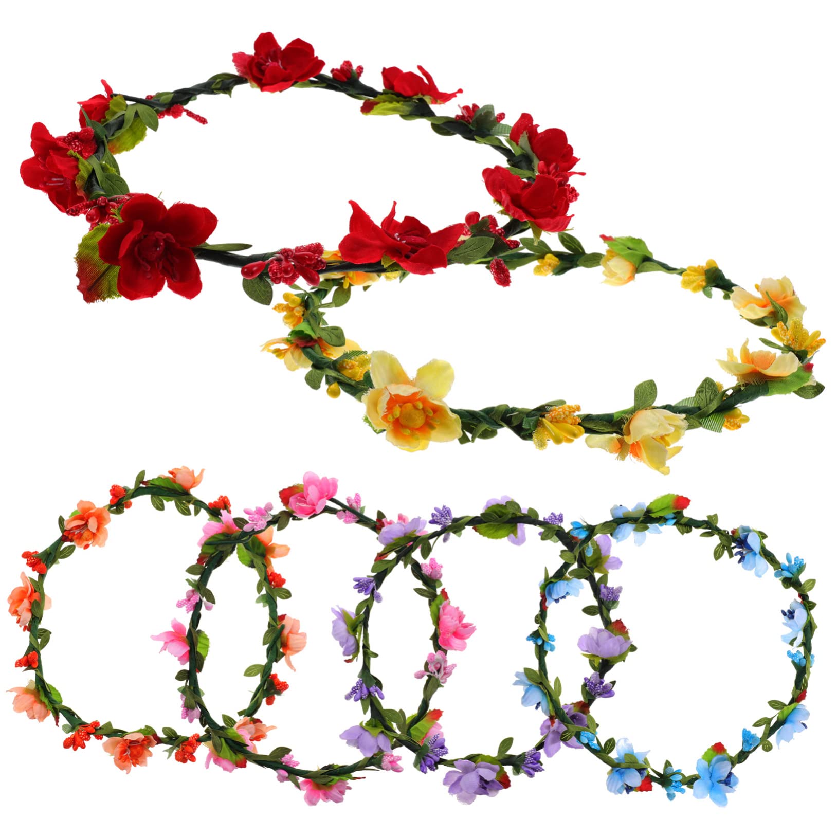 SOIMISS 18stücke Teiliges Blumenkronen Hochzeiten Elegante Haarkränze Mit Lebendigen Farben Für Bräute Brautjungfern Und Blumenmädchen Für Hochzeitsfeiern Und Fotoshootings