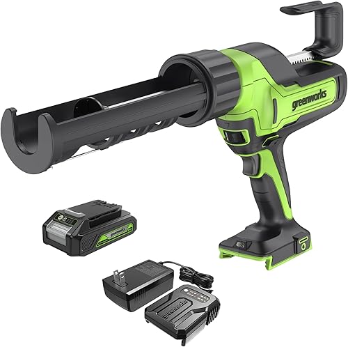 Miniatura 9 de Greenworks Pistola de calafateo y adhesivo inalámbrica de 24 V de 10 onzas, antigoteo de 6 velocidades, solo herramienta
