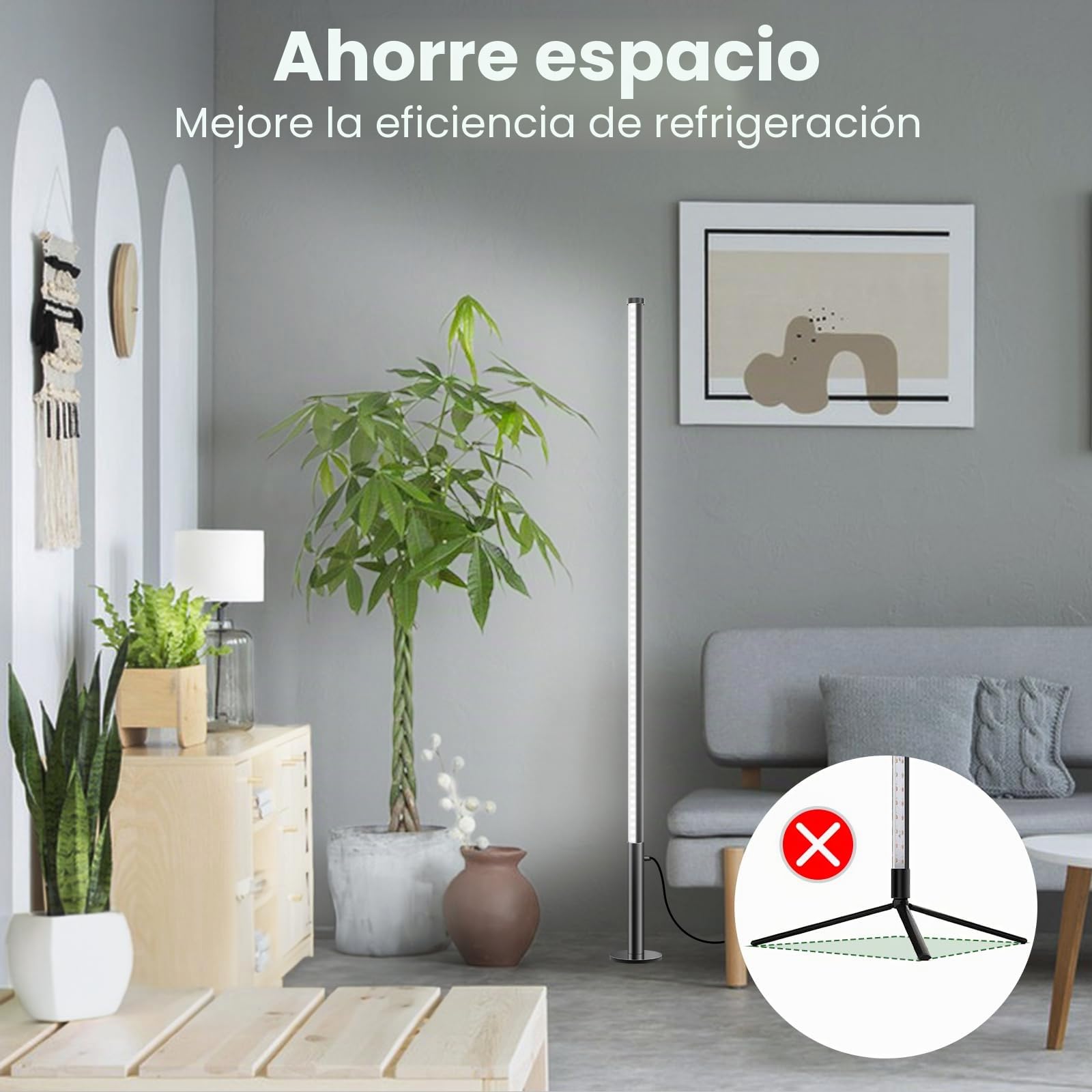 wolezek - Luces de cultivo para plantas de interior de espectro completo, luz de crecimiento de 4/4 pies de altura, 216 luces LED de 6000 K 42 W para cultivo en interiores, 3 modos de montaje, base