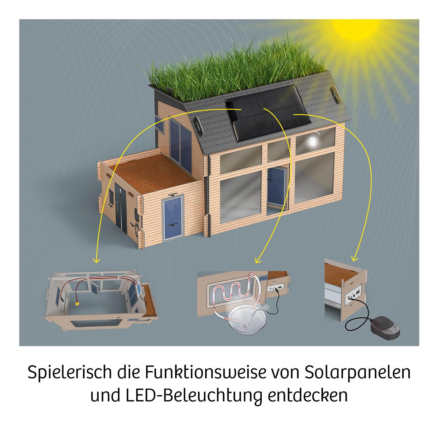 KOSMOS 621070 Eco-Haus - Energie clever nutzen - Dein großes Test-Modell, Experimentierkasten für Kinder ab 8 Jahre zu Themen Solar, regenerative Energien und Nachhaltigkeit