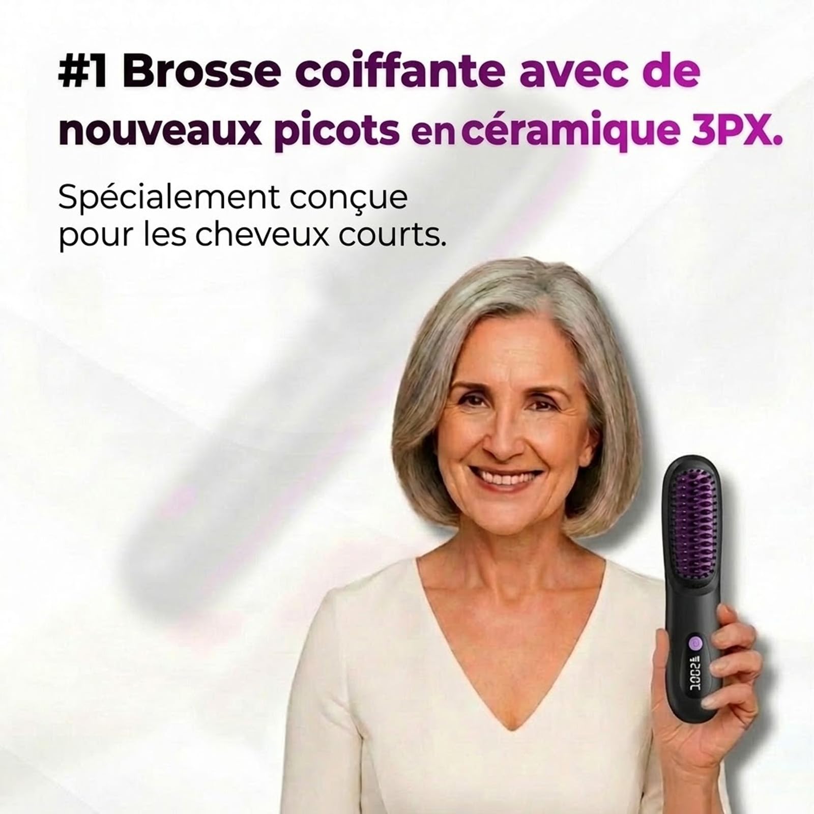 Brosse Coiffante Cocoony Cheveux Courts Volume, Cocoony Brosse À Cheveux, Créez Rapidement Une Coiffure Raffinée, Volume Durable, Design Sans Fil Et Portable (Noir)
