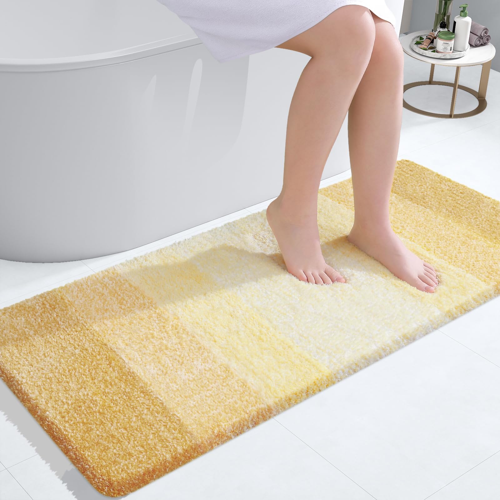 OLANLY Bathroom Runner Rug 40x24, Extra Soft Absorbent Microfiber Bath Rugs