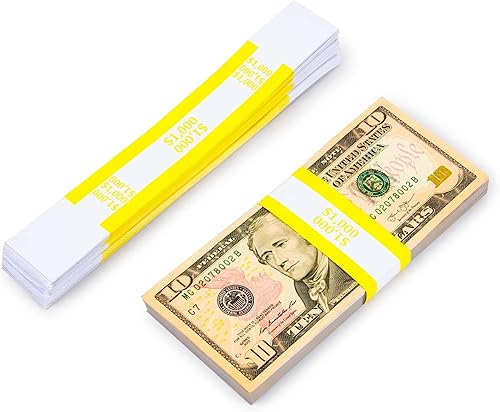 Miniatura 2 de L Like - Tiras de papel con adhesivo en los extremos para sujetar fajos de billetes, 7.5 x 1.15 pulgadas, para diversas monedas, divisas