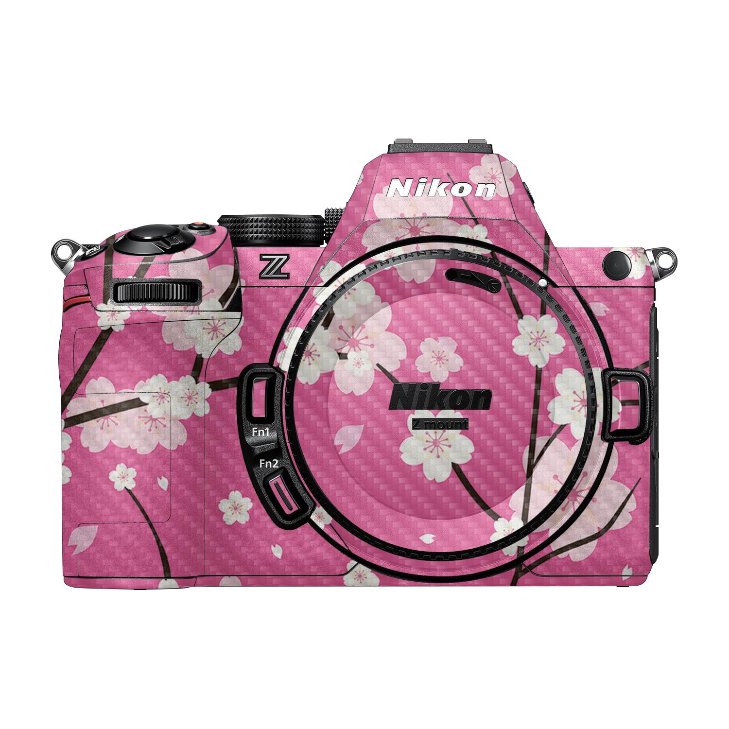 Carbon Fiber Camera Skin Compatible with Nikon Z5 II (2025) - Sakura Pink - Premium 3M Vinyl Protective Wrap Decal Cover - Easy to Apply | Crafted in the USA by MightySkins