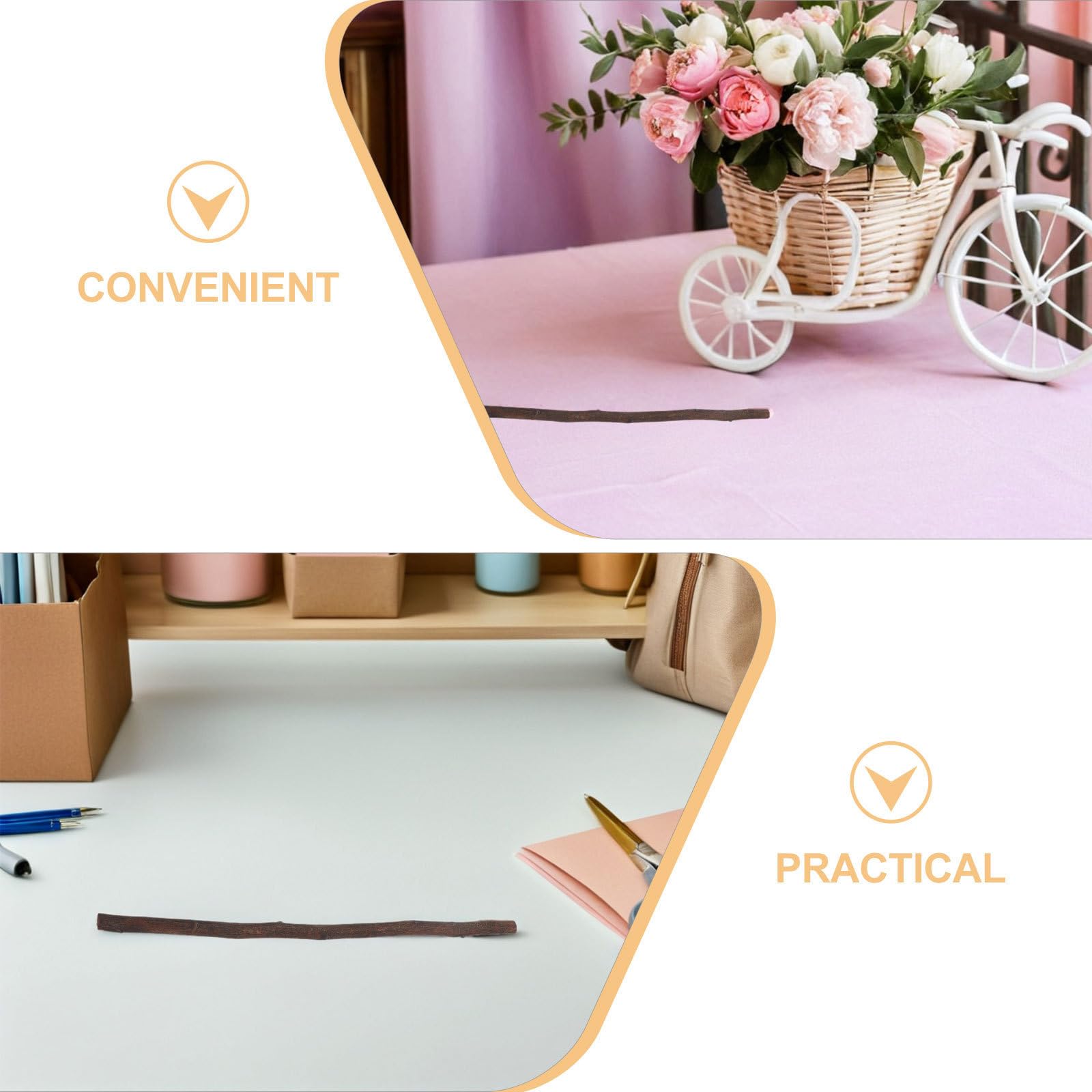 ULTECHNOVO 100 Palitos de Madera Natural para Manualidades, Fáciles de Recortar Mantienen Su Forma, Ideales para Decoración y Proyectos DIY