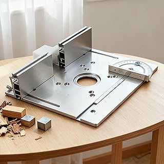 Router Table Insert Plate with Miter Gauge, Multifunctional Router Table Top, Aluminum Alloy Wood Milling Tools, for Working Benches DIy