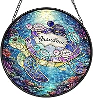 Vista 10 de Atrapasueño personalizado de vidrio para jardín de la abuela, decoración de ventana, regalo para mamá, abuela, nana, día de la madre, Navidad