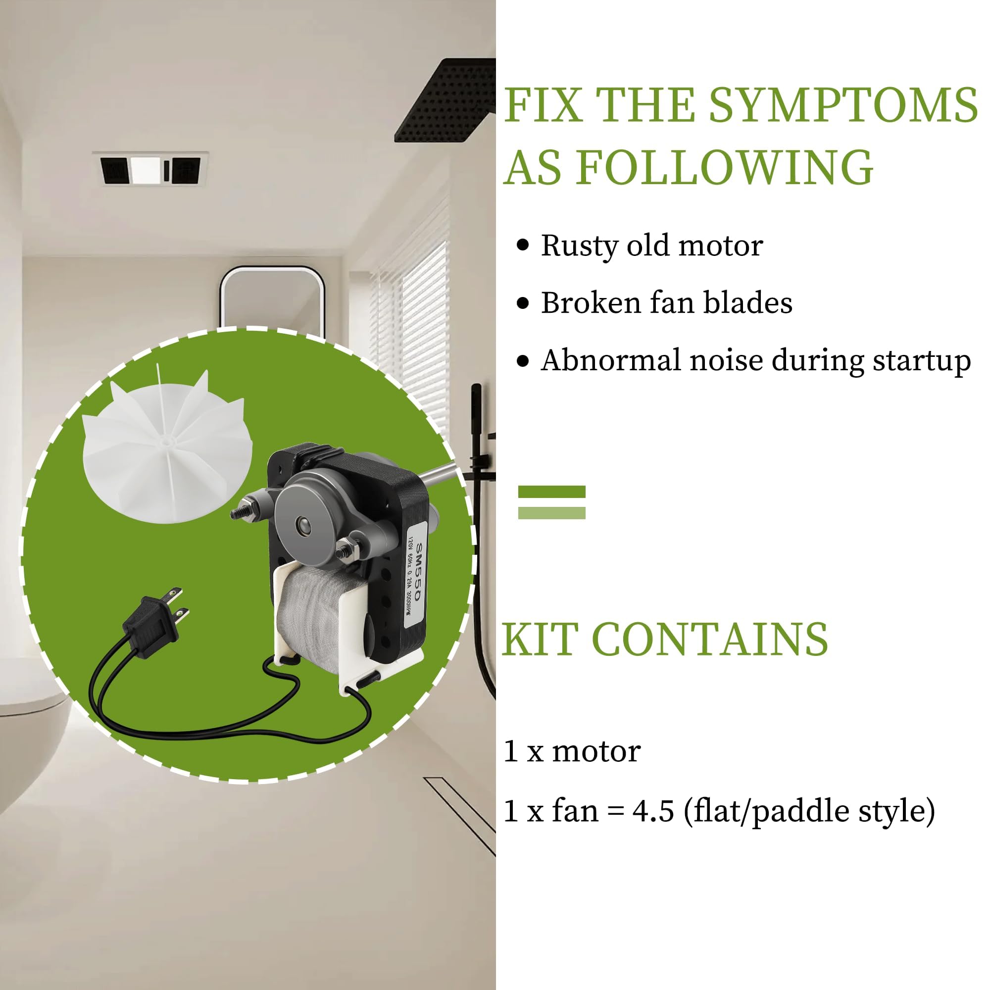 Bathroom Fan Motor Replacement - Universal Kit -4 Bathroom Fan Motor Replacement - Universal Kit -4