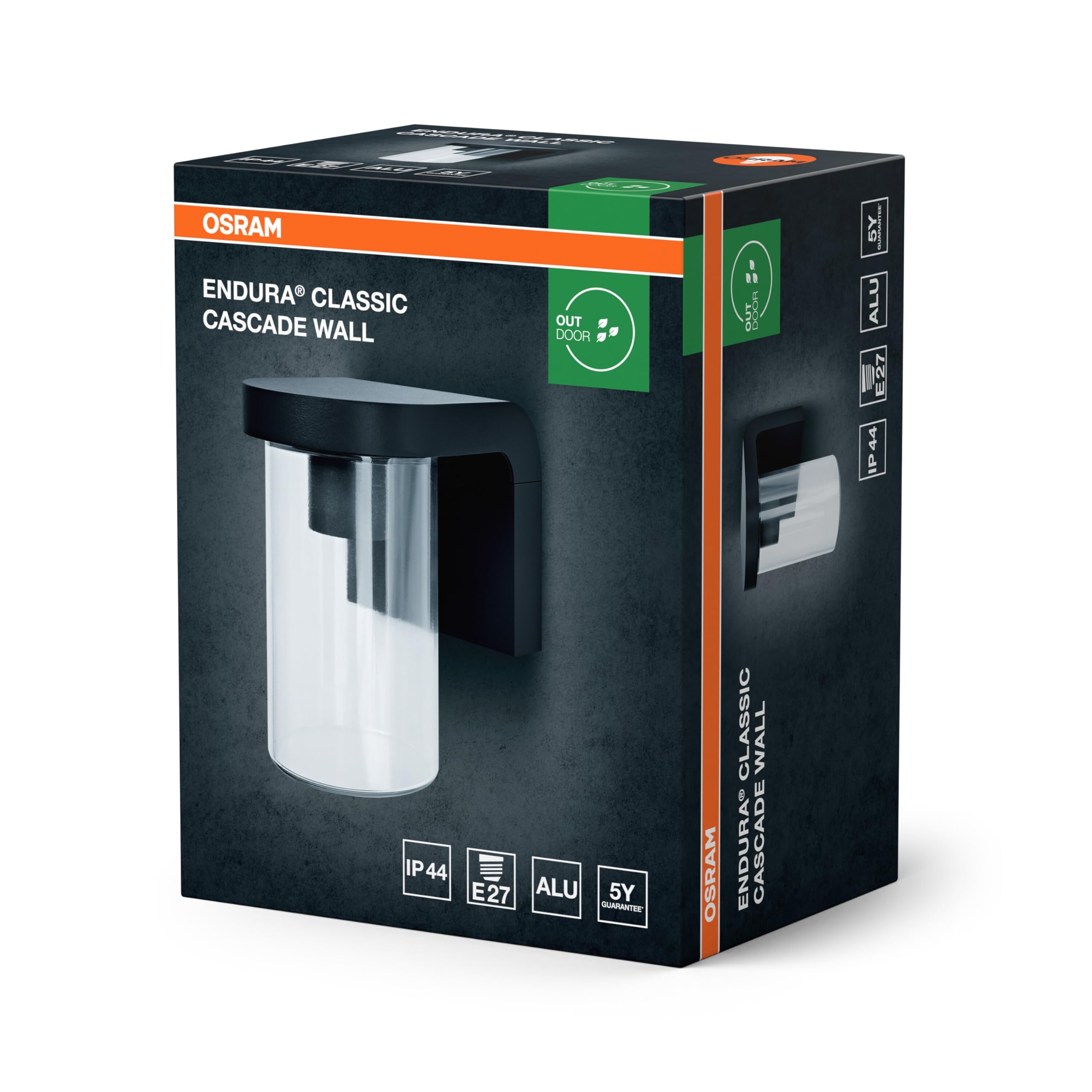 Osram ENDURA Classic Cascade Wandleuchte E27 Klarglas